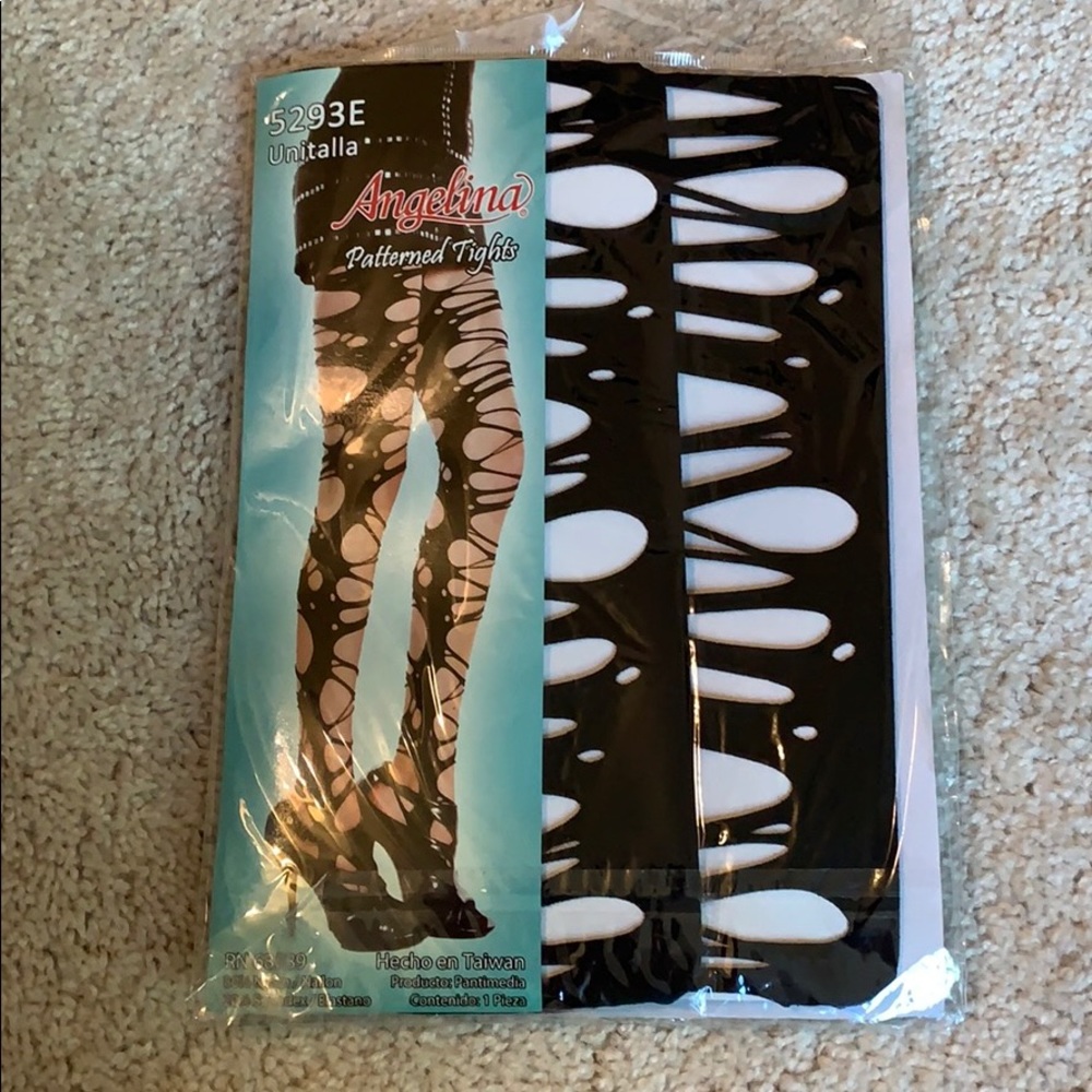 Women’s patterned tights. One size. Brand new.